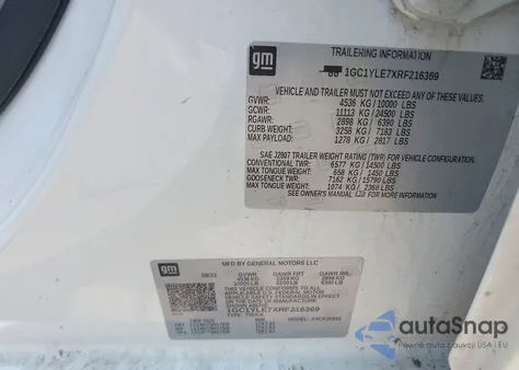 2024 Chevrolet Silverado 2500Hd 4Wd Long Bed Work Truck from USA, damaged, VIN 1GC1YLE7XRF216369